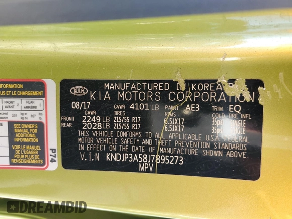 2018 Kia Soul + with VIN KNDJP3A58J7895273, listed as a Copart auction lot 82486664 with 54,697 mi miles and Salvage Title. Bid and sale history available at carsss.com. Image 13.