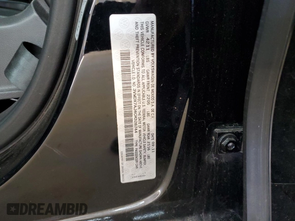 2012 Volkswagen Jetta Sedan SE w/Convenience with VIN 3VWDX7AJ4CM328744, listed as a Copart auction lot 49476365 with 0 mi miles and Salvage Title. Bid and sale history available at carsss.com. Image 13.