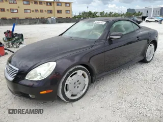 2002 Lexus SC 430 z VIN JTHFN48Y720002987, wystawiony jako Copart lot #55450785 z przebiegiem 91 164 mil mil oraz Szkody całkowita. Historia ofert i sprzedaży dostępna na DreamBid. Obrazek 1.