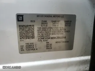 2019 Chevrolet Traverse LT Cloth with VIN 1GNEVGKW5KJ302258, listed as a Copart auction lot 49896815 with 83,469 mi miles and Salvage Title. Bid and sale history available at carsss.com. Image 13.