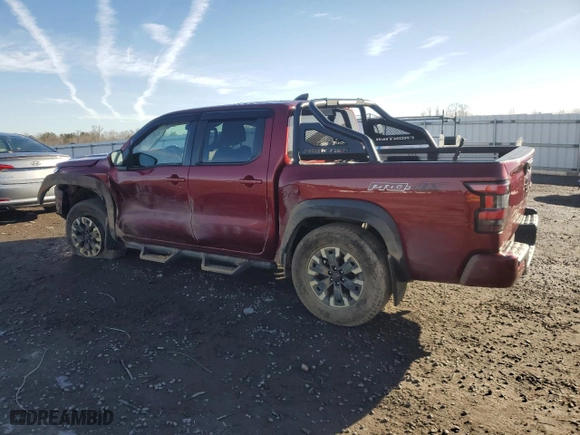 2023 Nissan Frontier PRO-4X with VIN 1N6ED1EK7PN600308, listed as a Copart auction lot 44374825 with 31,408 mi miles and Salvage Title. Bid and sale history available at carsss.com. Image 2.