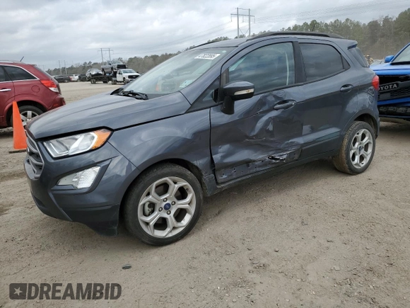 2021 Ford EcoSport SE with VIN MAJ3S2GEXMC439690, listed as a Copart auction lot 47822895 with 8,869 mi miles and Salvage Title. Bid and sale history available at carsss.com. Image 1.