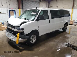 2018 Chevrolet Express Passenger LT z VIN 1GAZGPFG9J1280070, wystawiony jako Copart lot #54376765 z przebiegiem 128 426 mil mil oraz Szkoda całkowita • Salvage title. Historia ofert i sprzedaży dostępna na DreamBid. Obrazek 1.