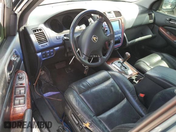 2005 Acura MDX Touring with VIN 2HNYD18695H552874, listed as a Copart auction lot 77090404 with 0 mi miles and Salvage Title. Bid and sale history available at carsss.com. Image 8.