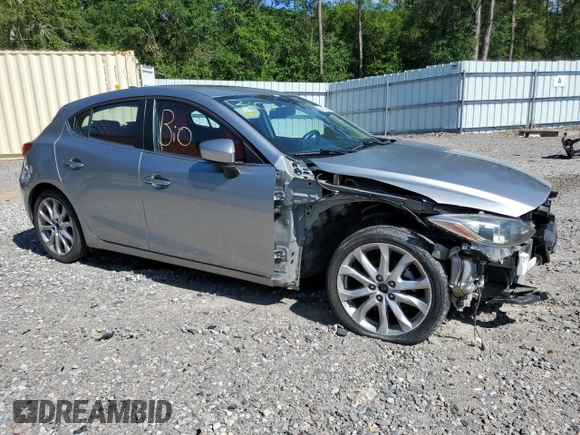 2016 Mazda 3 S Touring with VIN JM1BM1M3XG1293384, listed as a Copart auction lot 55459765 with 67,481 mi miles and Salvage title. Bid and sale history available at DreamBid. Image 4.