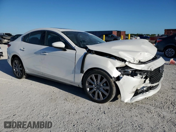 2025 Mazda 3 S Preferred with VIN 3MZBPACM4SM453138, listed as a Copart auction lot 49668775 with 3,975 mi miles and Salvage Title. Bid and sale history available at DreamBid. Image 4.