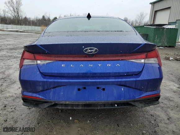 2023 Hyundai Elantra SEL with VIN KMHLS4AG3PU615456, listed as a Copart auction lot 53288145 with 60,185 mi miles and Salvage Title. Bid and sale history available at carsss.com. Image 6.
