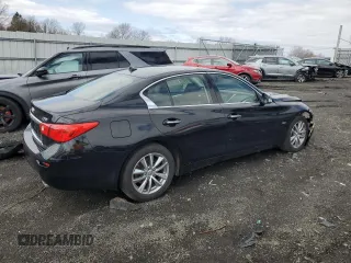 2017 Infiniti Q50 2.0t with VIN JN1CV7AR7HM681897, listed as a Copart auction lot 46796305 with 89,853 mi miles and Salvage Title. Bid and sale history available at carsss.com. Image 3.