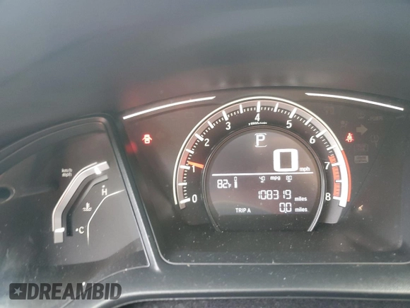 2017 Honda Civic LX with VIN 2HGFC2F56HH539666, listed as a Copart auction lot 58782925 with 108,319 mi miles and Salvage title. Bid and sale history available at DreamBid. Image 9.