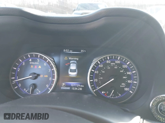 2014 Infiniti Q50 Premium with VIN JN1BV7AR9EM686042, listed as a IAAI auction lot 41737846 with 107,729 mi miles. Bid and sale history available at carsss.com. Image 7.