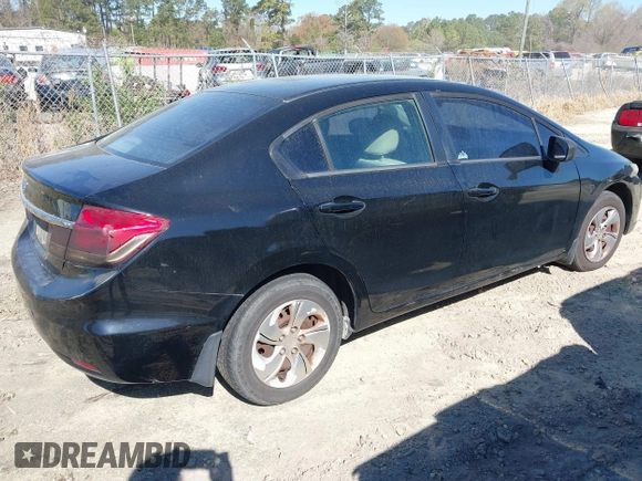 2015 Honda Civic Sedan LX with VIN 19XFB2F55FE051240, listed as a IAAI auction lot 41889918 with 217,589 mi miles. Bid and sale history available at carsss.com. Image 4.