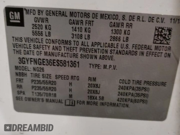 2014 Cadillac SRX Premium Collection z VIN 3GYFNGE36ES581361, wystawiony jako Copart lot #88540815 z przebiegiem 137 047 mil mil oraz Nie do naprawy. Historia ofert i sprzedaży dostępna na DreamBid. Obrazek 13.