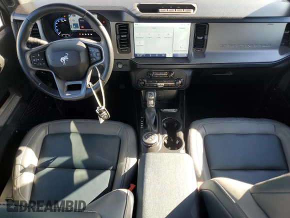 2023 Ford Bronco with VIN 1FMEE5DP0PLB97820, listed as a Copart auction lot 50392985 with 29,950 mi miles and Salvage Title. Bid and sale history available at DreamBid. Image 8.
