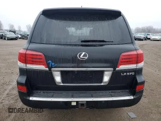 2015 Lexus LX 570 with VIN JTJHY7AX7F4184982, listed as a Copart auction lot 83942454 with 140,524 mi miles and Salvage Title. Bid and sale history available at DreamBid. Image 6.