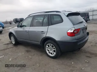 2005 BMW X3 2.5i with VIN WBXPA73465WC50680, listed as a Copart auction lot 81836634 with 0 mi miles and Salvage Title. Bid and sale history available at carsss.com. Image 2.