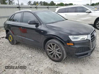 2018 Audi Q3 Premium with VIN WA1BCCFS3JR016128, listed as a Copart auction lot 53683375 with 71,172 mi miles and Salvage title. Bid and sale history available at DreamBid. Image 4.