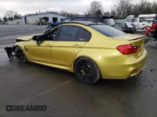 2015 BMW M3 with VIN WBS3C9C57FP803980, listed as a Copart auction lot 42072483 with 0 mi miles. Bid and sale history available at carsss.com. Image 2.