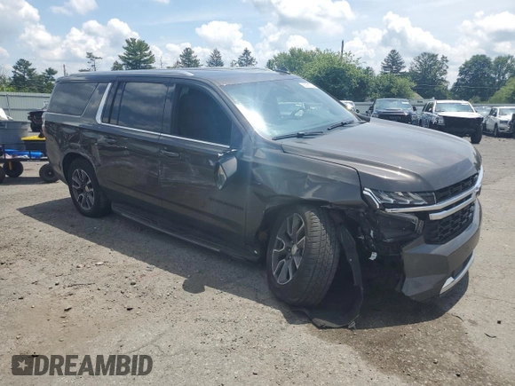 2021 Chevrolet Suburban LS with VIN 1GNSKBED0MR300723, listed as a Copart auction lot 65056755 with 58,497 mi miles and Salvage title. Bid and sale history available at DreamBid. Image 4.