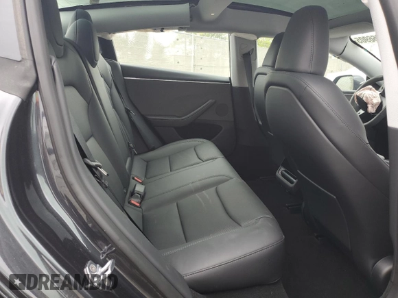 2025 Tesla Model 3 Long Range with VIN 5YJ3E1EA5SF918823, listed as a Copart auction lot 55966905 with 3,754 mi miles and Salvage title. Bid and sale history available at DreamBid. Image 10.