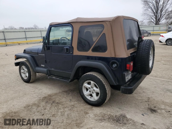 2001 Jeep Wrangler Sport with VIN 1J4FA49S91P341578, listed as a Copart auction lot 43831495 with 139,734 mi miles and Salvage Title. Bid and sale history available at carsss.com. Image 2.