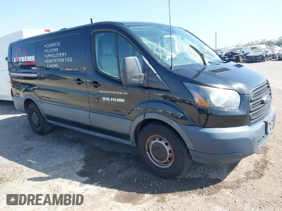 2015 Ford Transit Cargo with VIN 1FTYE1YM1FKA21664, listed as a IAAI auction lot 42086151 with 227,108 mi miles. Bid and sale history available at carsss.com. Image 1.