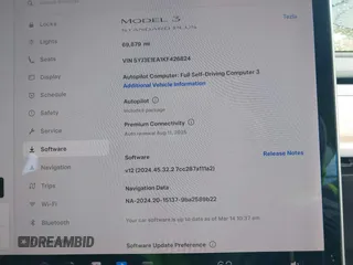 2019 Tesla Model 3 Mid Range z VIN 5YJ3E1EA1KF426824, wystawiony jako IAAI lot #41787234 z przebiegiem 69 879 mil mil oraz . Historia ofert i sprzedaży dostępna na DreamBid. Obrazek 18.