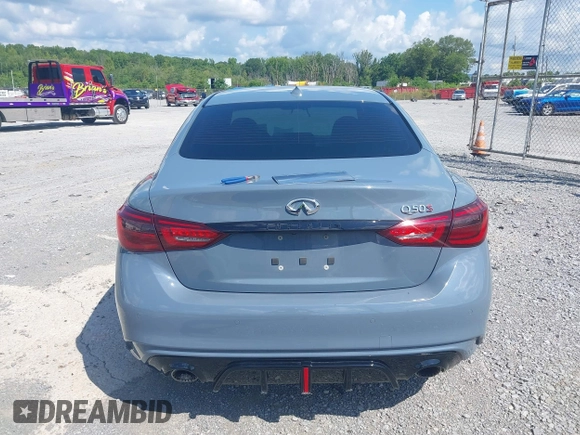 2022 Infiniti Q50 Red Sport 400 z VIN JN1FV7DP5NM370262, wystawiony jako IAAI lot #42727552 z przebiegiem 58 430 mil mil oraz . Historia ofert i sprzedaży dostępna na DreamBid. Obrazek 15.