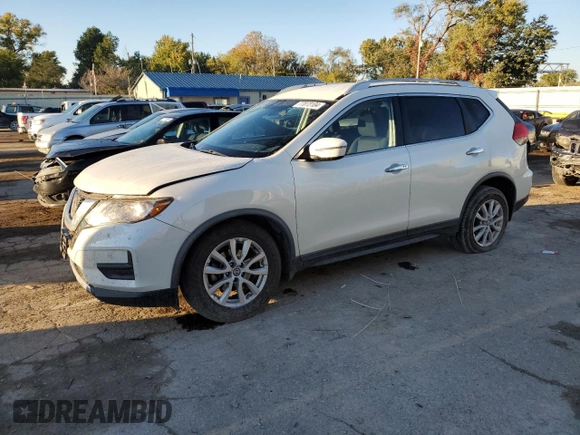 2017 Nissan Rogue SV with VIN KNMAT2MV4HP608278, listed as a Copart auction lot 77073104 with 96,260 mi miles and Salvage Title. Bid and sale history available at carsss.com. Image 1.