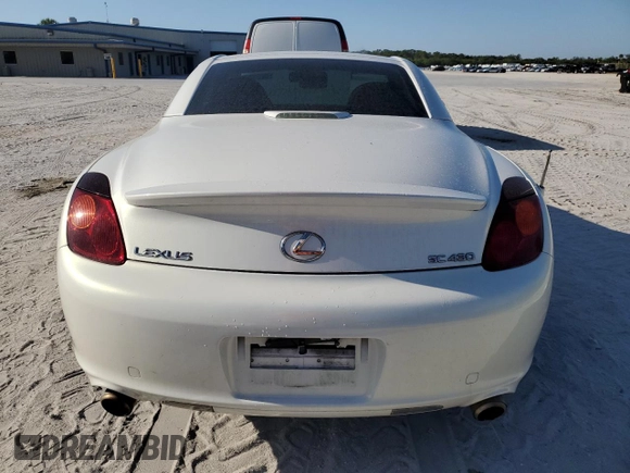 2005 Lexus SC with VIN JTHFN48Y550062870, listed as a Copart auction lot 52854375 with 135,784 mi miles and Salvage Title. Bid and sale history available at carsss.com. Image 6.