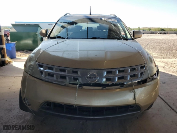 2004 Nissan Murano SL with VIN JN8AZ08T74W205184, listed as a Copart auction lot 75888294 with 143,393 mi miles and Salvage Title. Bid and sale history available at carsss.com. Image 5.