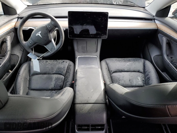 2022 Tesla Model 3 Long Range with VIN 5YJ3E1EB2NF313672, listed as a Copart auction lot 48896025 with 19,936 mi miles and Salvage Title. Bid and sale history available at DreamBid. Image 8.