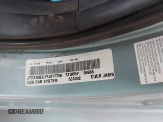 2015 Toyota Prius Two with VIN JTDZN3EU7FJ017726, listed as a IAAI auction lot 41719418 with 122,703 mi miles and . Bid and sale history available at DreamBid. Image 9.