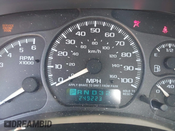 2002 Chevrolet Avalanche z VIN 3GNEK13T02G127607, wystawiony jako IAAI lot #42247519 z przebiegiem 249 223 mil mil oraz . Historia ofert i sprzedaży dostępna na DreamBid. Obrazek 7.