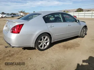 2007 Nissan Maxima 3.5 SE with VIN 1N4BA41E07C819855, listed as a Copart auction lot 78756064 with 56,201 mi miles and Salvage Title. Bid and sale history available at carsss.com. Image 3.