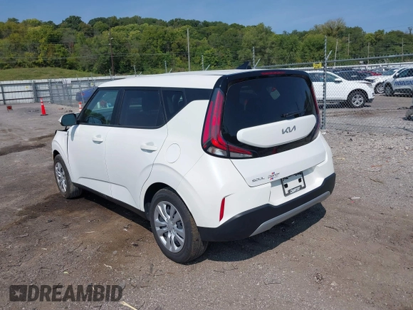 2023 Kia Soul LX with VIN KNDJ23AU2P7215902, listed as a IAAI auction lot 40337743 with 13,896 mi miles and . Bid and sale history available at DreamBid. Image 3.