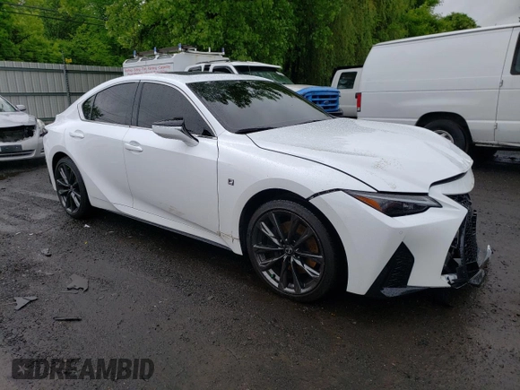 2023 Lexus IS with VIN JTHGZ1E23P5029511, listed as a Copart auction lot 54888704 with 9,580 mi miles and Salvage Title. Bid and sale history available at carsss.com. Image 4.