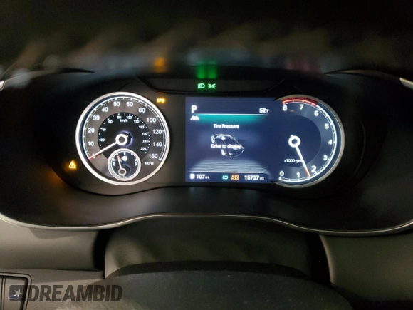 2022 Genesis G70 2.0T with VIN KMTG34TA2NU092828, listed as a Copart auction lot 47296105 with 15,737 mi miles and Salvage title. Bid and sale history available at DreamBid. Image 9.
