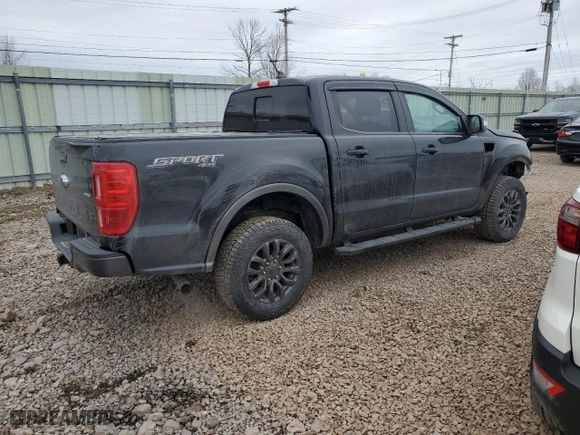 2019 Ford Ranger XL with VIN 1FTER4FH3KLA61019, listed as a Copart auction lot 49961125 with 51,639 mi miles and Salvage Title. Bid and sale history available at carsss.com. Image 3.