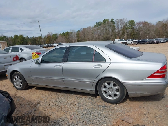 2002 Mercedes-Benz S-Class 4.3L with VIN WDBNG70J12A297441, listed as a IAAI auction lot 41712493 with 183,280 mi miles. Bid and sale history available at carsss.com. Image 14.