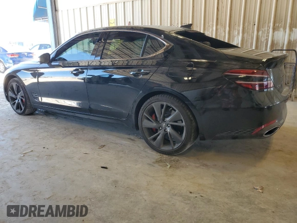 2023 Genesis G70 3.3T with VIN KMTG54TE5PU126762, listed as a Copart auction lot 59840044 with 9,048 mi miles and Clean Title. Bid and sale history available at carsss.com. Image 2.