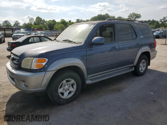 2002 Toyota Sequoia SR5 with VIN 5TDZT34A32S059921, listed as a Copart auction lot 53337395 with 214,776 mi miles and Clean Title. Bid and sale history available at carsss.com. Image 1.