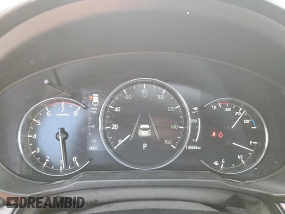 2022 Mazda CX-5 2.5 Turbo with VIN JM3KFBAY8N0619340, listed as a Copart auction lot 46217955 with 13,604 mi miles and Salvage Title. Bid and sale history available at carsss.com. Image 9.