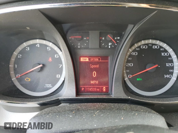 2013 GMC Terrain SLT with VIN 2GKALUEK6D6387054, listed as a Copart auction lot 62463185 with 174,539 mi miles and Clean title. Bid and sale history available at DreamBid. Image 9.