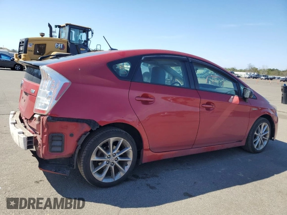 2010 Toyota Prius II with VIN JTDKN3DU7A1303927, listed as a Copart auction lot 53662615 with 156,118 mi miles and Salvage Title. Bid and sale history available at carsss.com. Image 3.