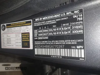 2016 Mercedes-Benz GLE 350 with VIN 4JGDA5HB8GA770397, listed as a IAAI auction lot 42281988 with 132,625 mi miles and . Bid and sale history available at DreamBid. Image 9.