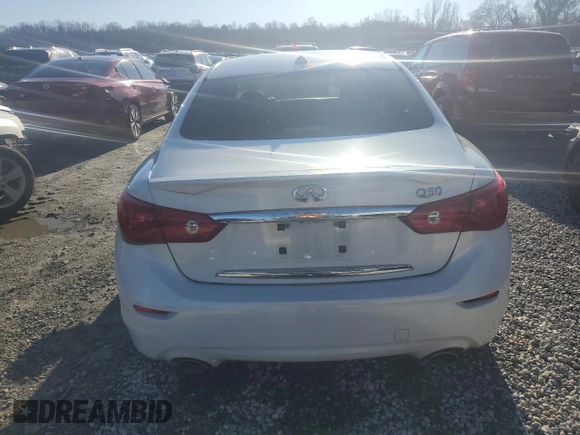2014 Infiniti Q50 z VIN JN1BV7AP7EM683266, wystawiony jako Copart lot #87167454 z przebiegiem 120 125 mil mil oraz Szkoda całkowita • Salvage title. Historia ofert i sprzedaży dostępna na DreamBid. Obrazek 6.