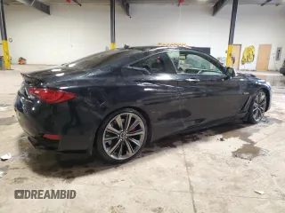 2018 Infiniti Q60 Red Sport 400 with VIN JN1FV7EL5JM630102, listed as a Copart auction lot 46364025 with Not Provided miles and Salvage Title. Bid and sale history available at carsss.com. Image 3.