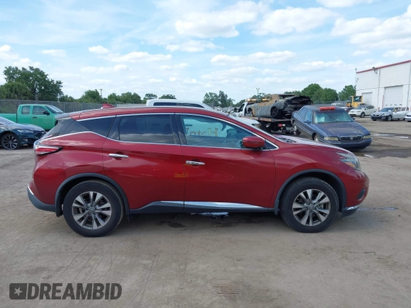 2018 Nissan Murano SV with VIN 5N1AZ2MG7JN169641, listed as a IAAI auction lot 42170490 with 64,296 mi miles and . Bid and sale history available at carsss.com. Image 13.