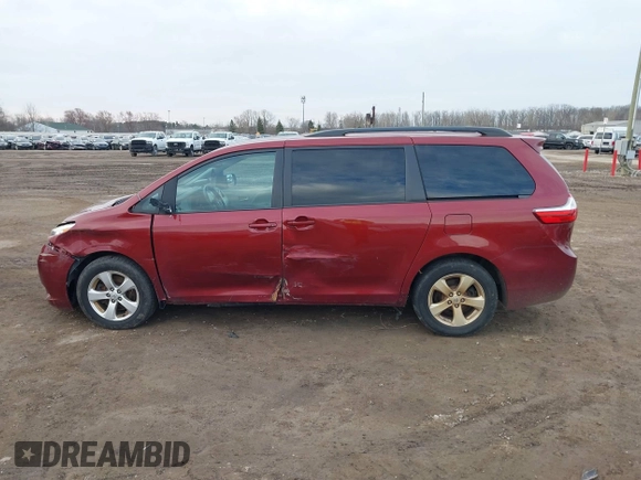 2016 Toyota Sienna LE AAS with VIN 5TDKK3DC0GS751907, listed as a IAAI auction lot 41831340 with 100,610 mi miles. Bid and sale history available at carsss.com. Image 15.