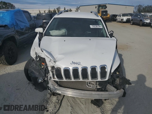 2018 Jeep Cherokee Overland with VIN 1C4PJMJX9JD594323, listed as a Copart auction lot 76238794 with 71,870 mi miles and Salvage Title. Bid and sale history available at carsss.com. Image 5.